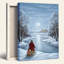 «Gallery Wrap», art mural sur toile pour le salon, la chambre à coucher, le bureau ou le vestibule - décoration murale décorative avec nuit d'hiver-129375732-129375734