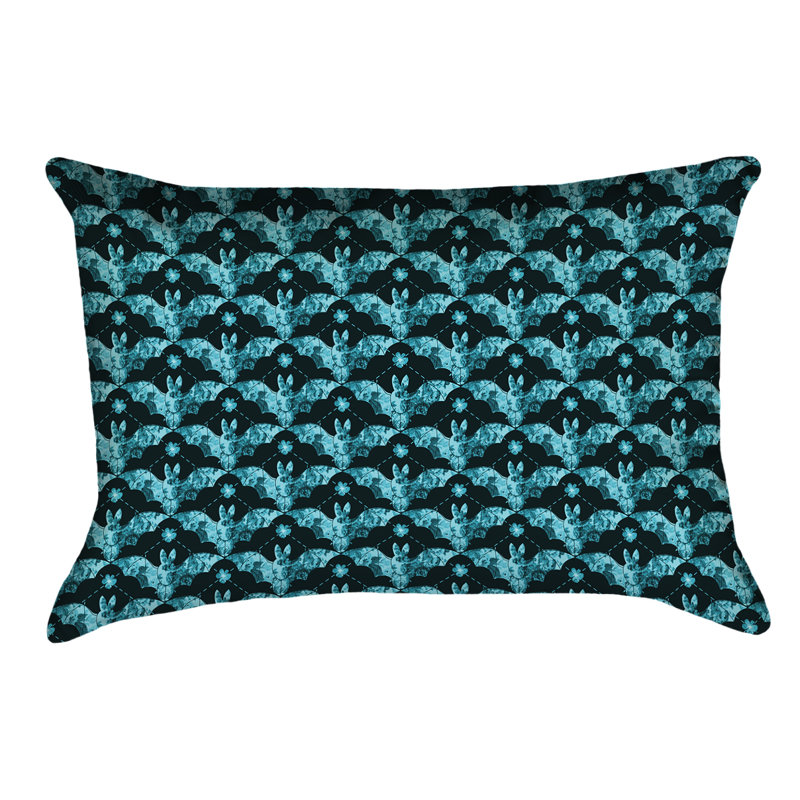 Coussin lombaire Katelyn Elizabeth, Simili suède, Bleu sarcelle