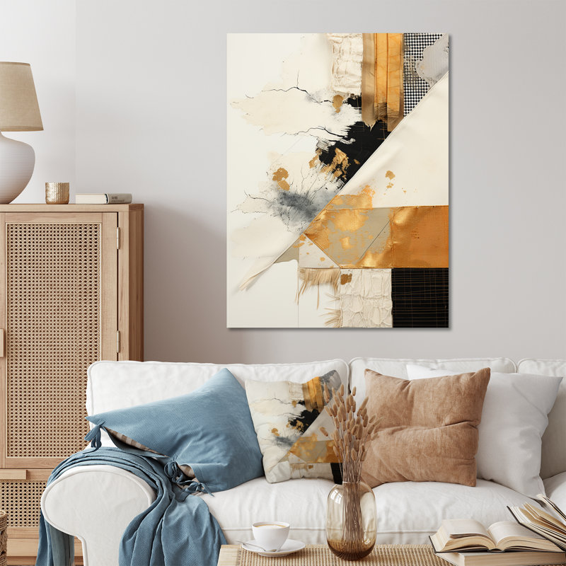 «Yellow Radiant Sunset Dream 5», art mural abstrait en métal, H 32 po x l 24 po x P 1 po