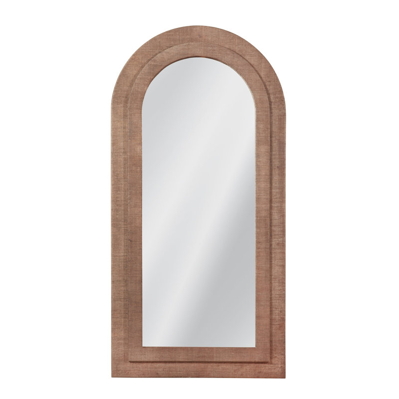 Haven Arch Rattan Mirror, Sea Glass