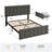 Bed Frame With Headboard And 4 Storage Drawers, Platform Bed Frame Square Stitched Button Tufted-1669489741-1669489731
