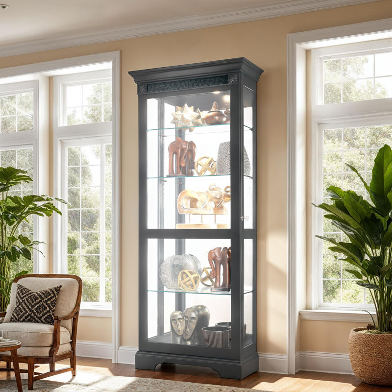 Brigid Dining Cabinet, Black Satin
