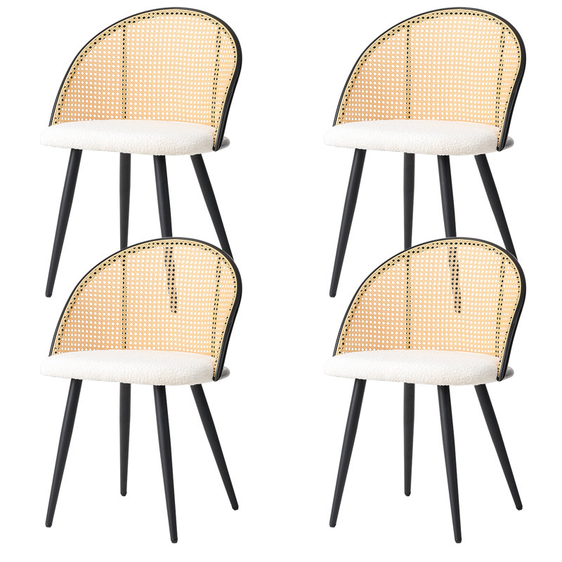 Cotton Blend Side Chair in White