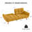 Modern 76.7 in. Flared Arm Linen Rectangle Convertible Sofa-920795755