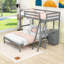 Twin Over Full Bunk Bed With Desk And Drawers,Ladder-1025176744