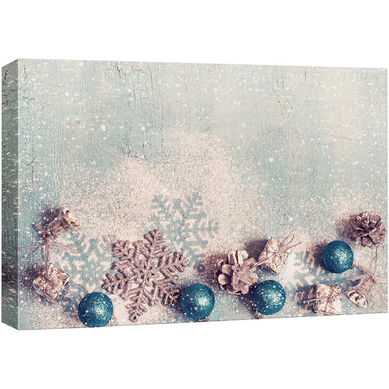 «Christmas Holiday Celebration», impression sur toile tendue, H 12 po x l 18 po x P 1,5 po