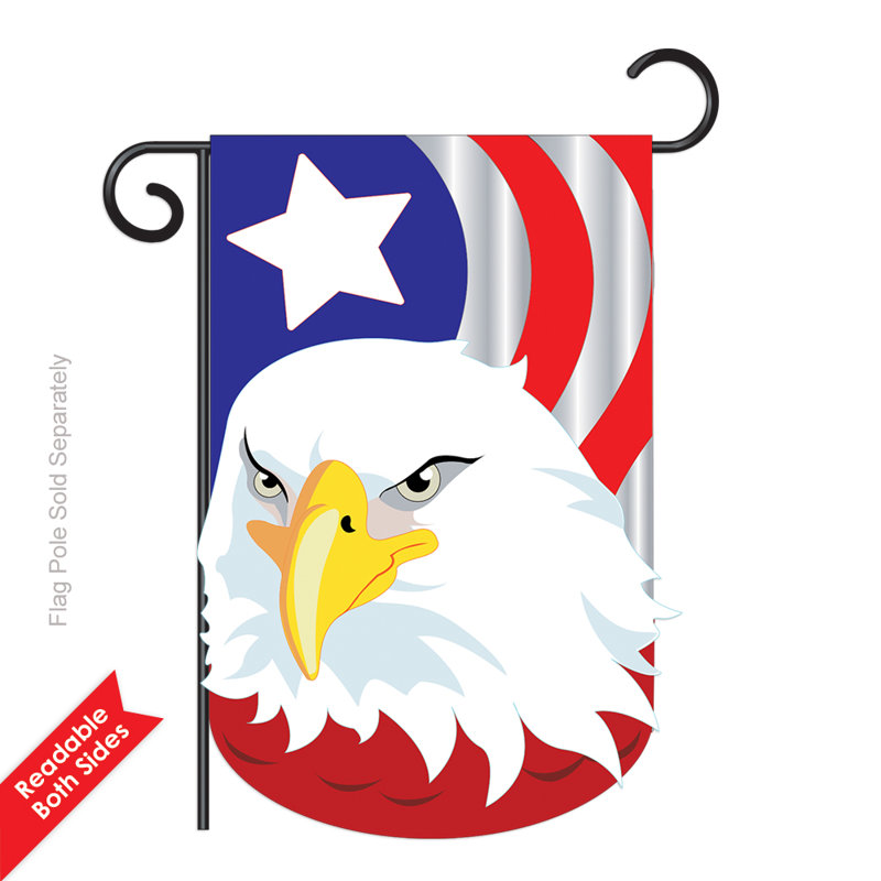 Polyester de 2 côtés 18 x 14 po eagle jardin drapeau de jardin