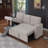 Upholstered Pull Out Sectional Sofa With Chaise-286731083