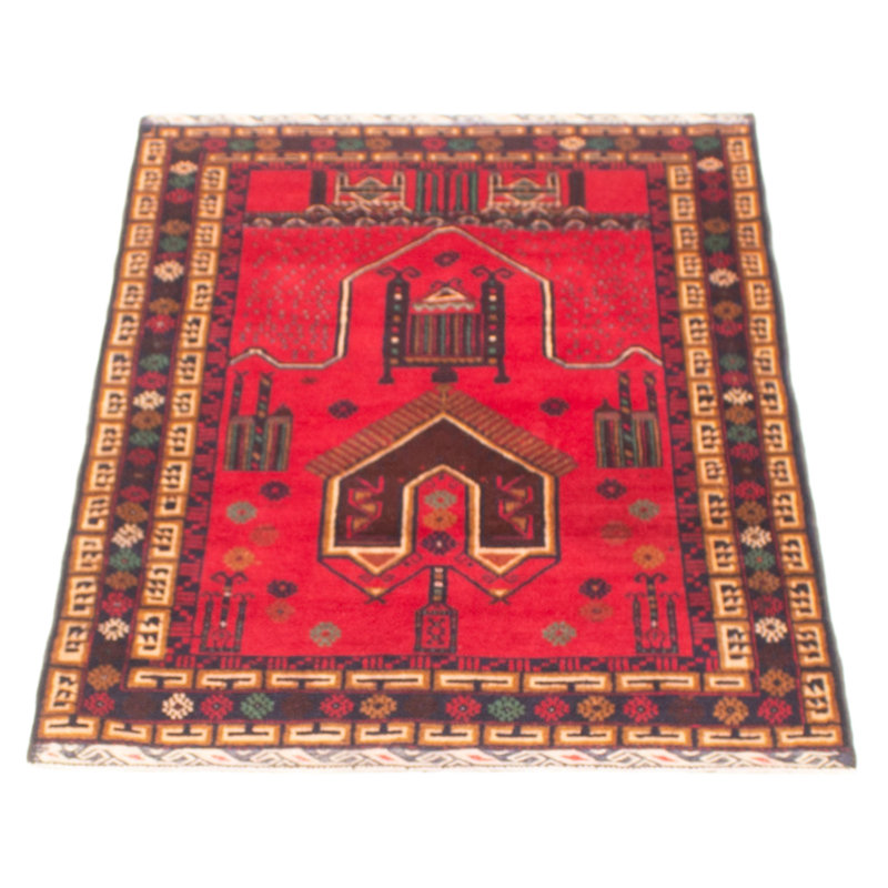 Tapis rouge Teimani 3 pi 0 po x 4 pi 9 po