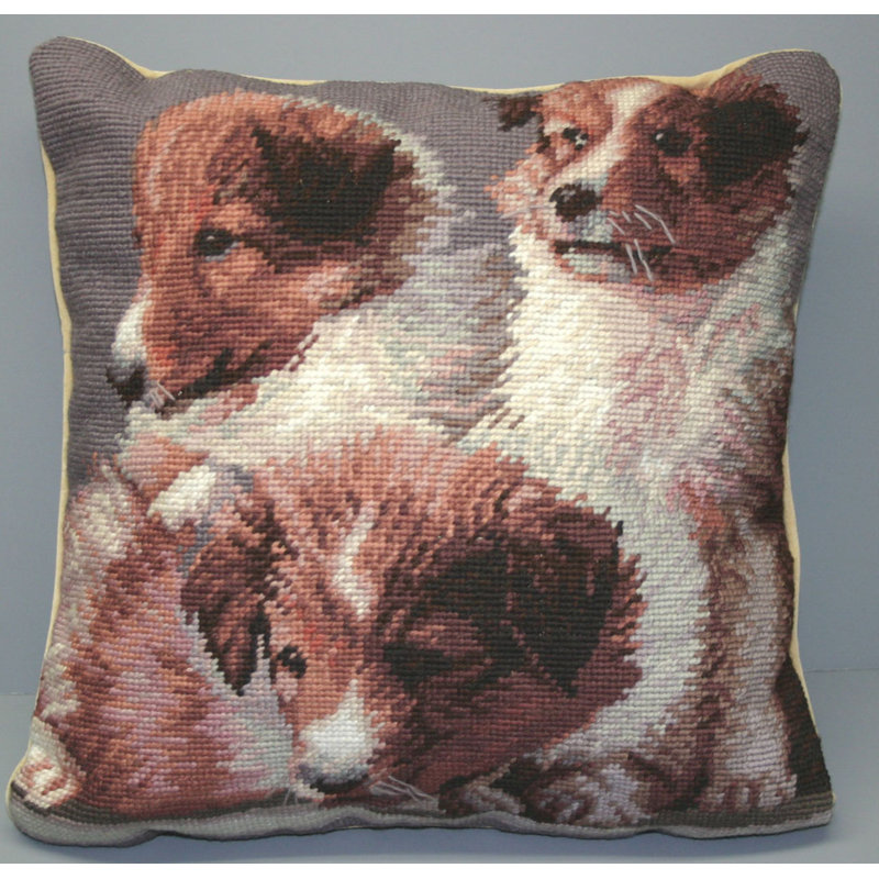 Housse et coussin carrés 100% laine