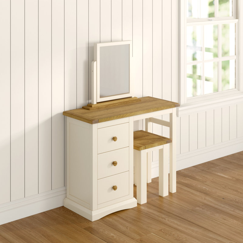 Whitehall Dressing Table with Mirror, Off White