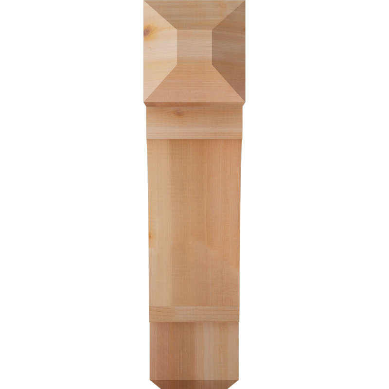 H Support en bois / corbeau, Western Red Cedar (Smooth), H 26 po x l 5,5 po x P 18 po