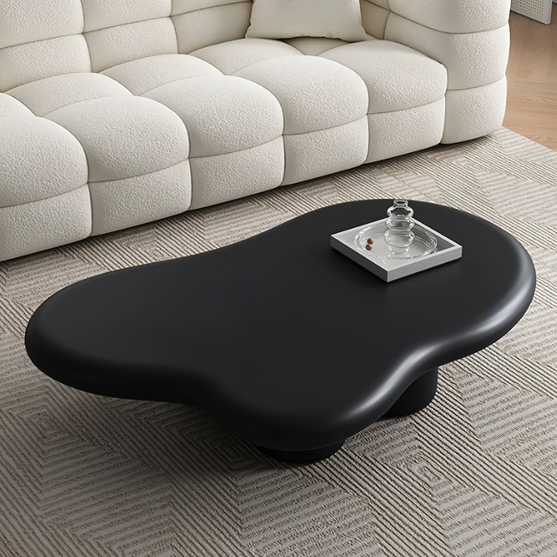 Lorrisa 48.5" Cloud Shape Modern Coffee Table with Cute Cartoon look Irregular Top and Four Legs