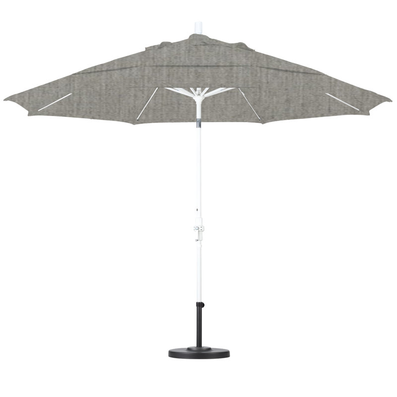 Parasol de marché 11 pi Brent, Toile granit Sunbrella®, H 110,5 po x l 132 po x P 132 po, Gris martelé