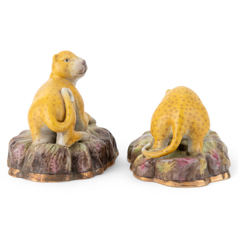 Porcelain Leopards Pair
