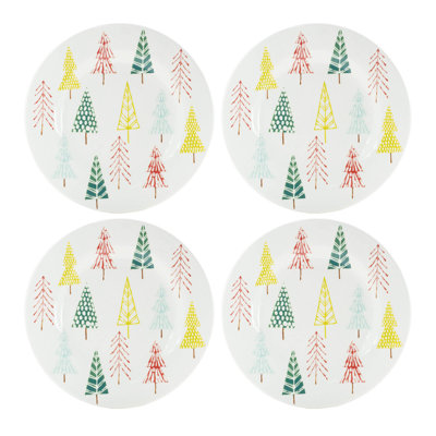 Ceramic Pine Tree Print Plate