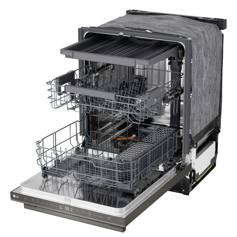 LG Smart FlushFit Top Control Dishwasher with 1-Hour Wash & Dry, QuadWash Pro, and Dynamic Heat Dry with AutoVent Dry