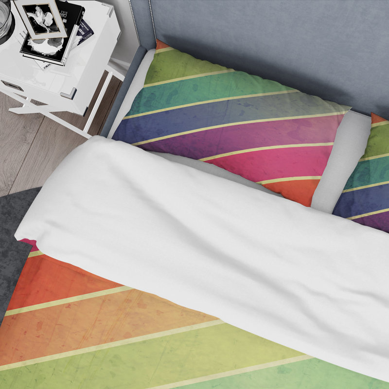 Ensemble de housse de couette al Retro IV Mid-Century, Housse simple + 1 taie décorative