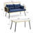 Darst 2 - Person Patio Conversation Set with Cushions-236007014