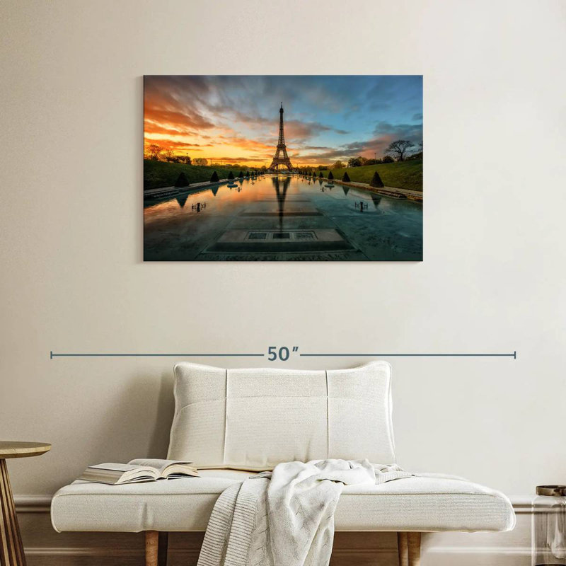 Lilie Reflection Of Eiffel Tower, 24" H x 36" W