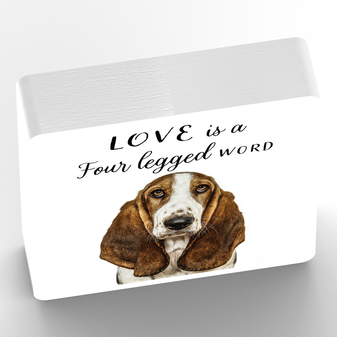 Santistevan Basset Hound Box Sign