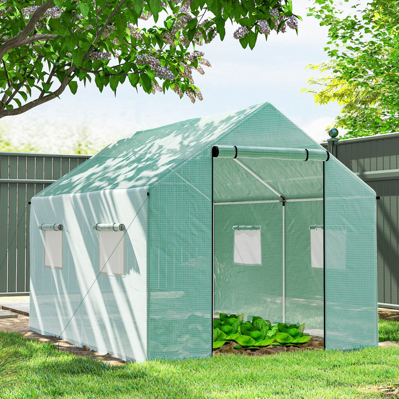 Walk-in Polytunnel Greenhouse 2 x 3(m) Green, White