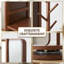 70-inch Full-length Mirror With A Swivel Mirror And Stand; Solid Wood Floor-standing Mirror With A Coat Rack, Suitable For Bedrooms, Living Rooms, And Walk-in Closets 