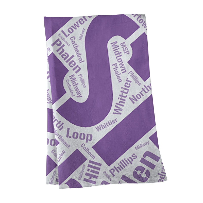 Serviette à thé « districts », Mauve, Minneapolis – Saint Paul