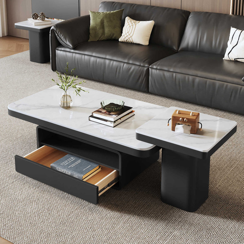 Osée, H 16,53 po x L 47,24 po x l 23,62 po, Blanc / Gris / Noir