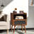 Boho Side Table With Drawer Open Shelf, Cane Accent Bedside End Table With Solid Wood Legs For Bedroom, Dorm And Small Spaces-803351611