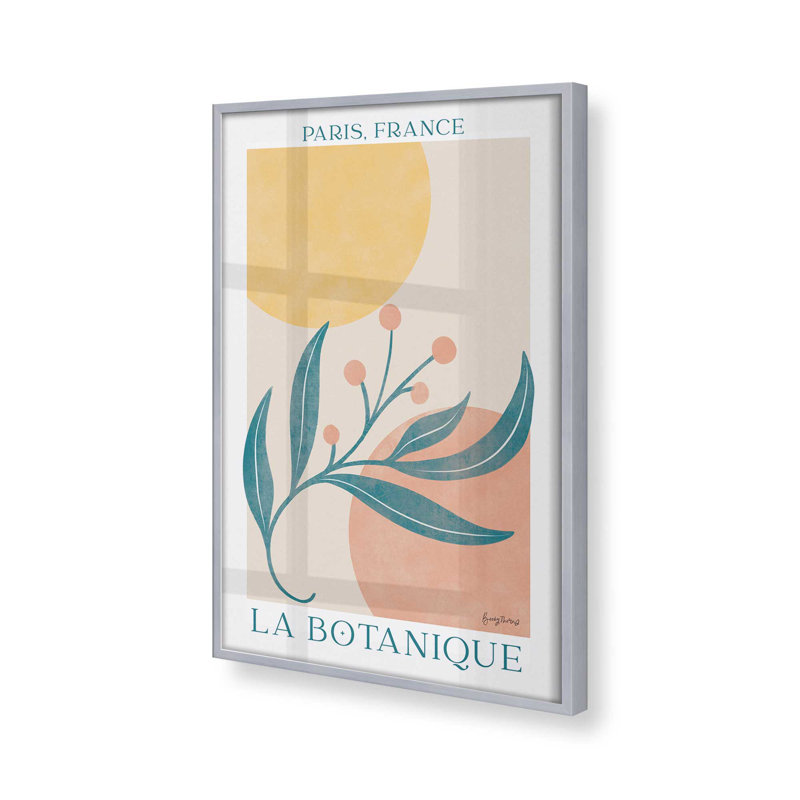 «Parisian Garden II», Cadre en chrome poli, H 11,25 po x l 9,25 po