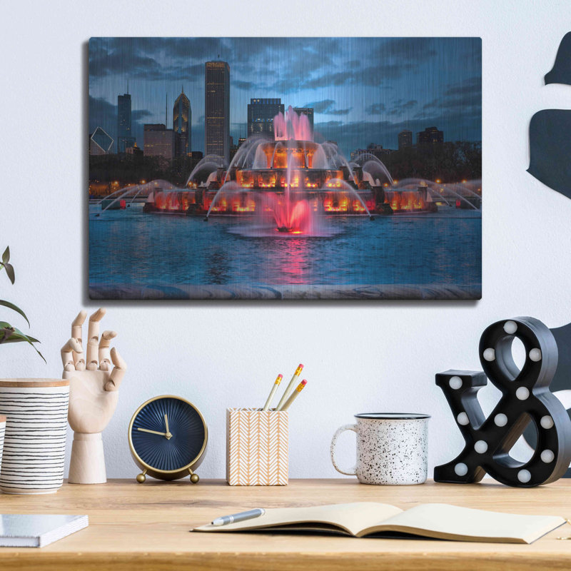 «Buckingham Fountain Lit» par Larry Malvin, H 12 po x l 16 po