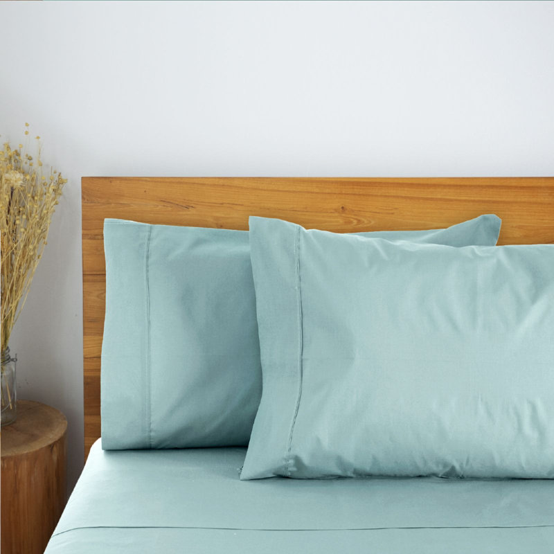 LuxClub 4 PC Lavender Silky Soft Cooling Deep Pocket Performance Sheet Set, Light Teal, Queen Sheet Set with 4 Pillowcases
