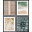 «Teal Ocean Beach Desert Succulent Decor Calm», impression sur papier 4 pièces-97782424-97782427
