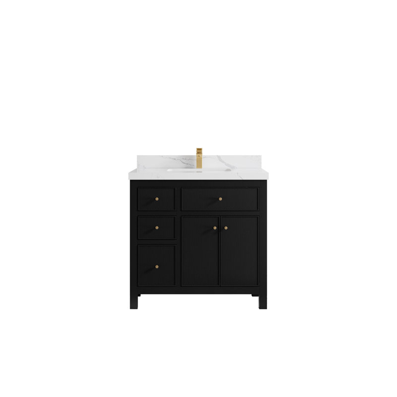 Ensemble de meuble-lavabo simple 36 po Sonoma, Calacatta Laza