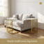 Ensemble de 2 tables d'appoint en forme de C, robustes et dotées d'un plateau lisse, idéales pour économiser de l'espace près du canapé, du fauteuil ou du salon. Ces petites tables multifonctionnelles conviennent parfaitement au salon, à la chambre et peuvent également servir pour travailler, manger ou décorer votre intérieur.
