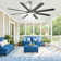 66 Inch Low Profile Abs Ceiling Fan With Dimmable Lights And Smart Remote Control 6 Speed Reversible Noiseless Dc Motor For Indoor
