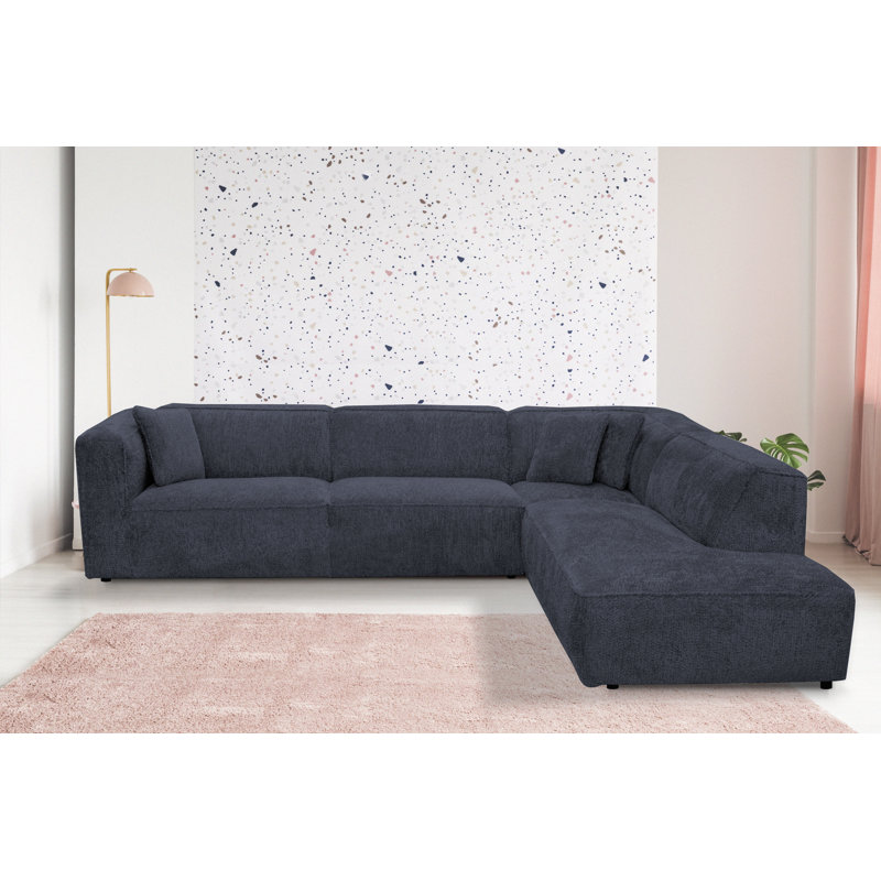 5 Seater Corner Sofa, Navy