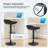 Black Standing Desk Stool, Height Adjustable Standing Desk Chair, Ergonomic Sit Stand Stool With Footrest, 360° Swivel Leaning Stools For Office Home-1328489933