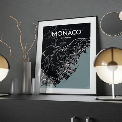 Monaco City Map, impression