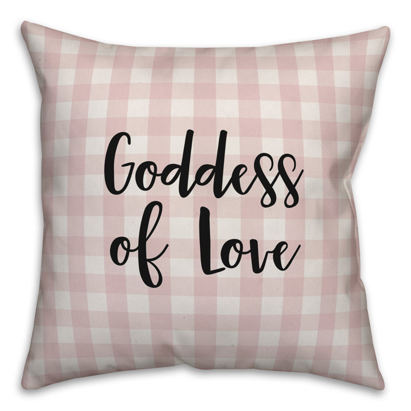  Coussin Goddess of Love, Rose / Noir, Housse de coussin