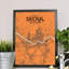 Seoul City Map - No Frame Print-635121849