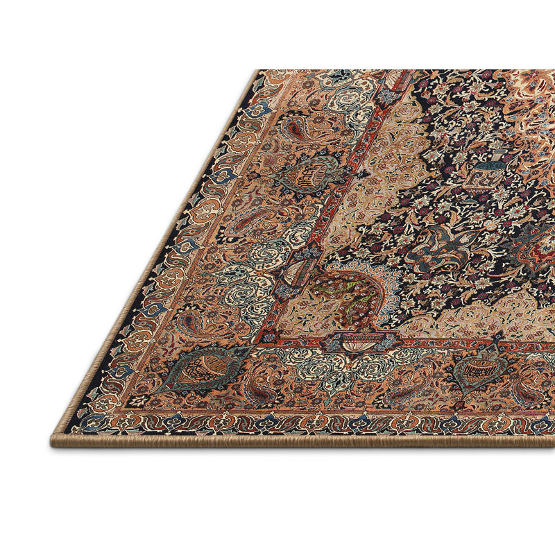 Tapis gris/brun traditionnel Edgao, Rectangle 2 pi x 3 pi