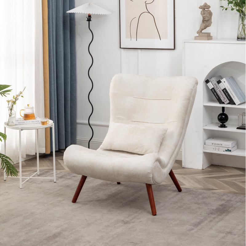 Francolin 76cm Wide Lounge Chair, Cream