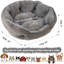 Petit lit pour petit chien, petit lit pour chiot et chaton, très doux et lavable à la machine avec un dessous Oxford antidérapant et résistant à l'eau, gris-2008852410