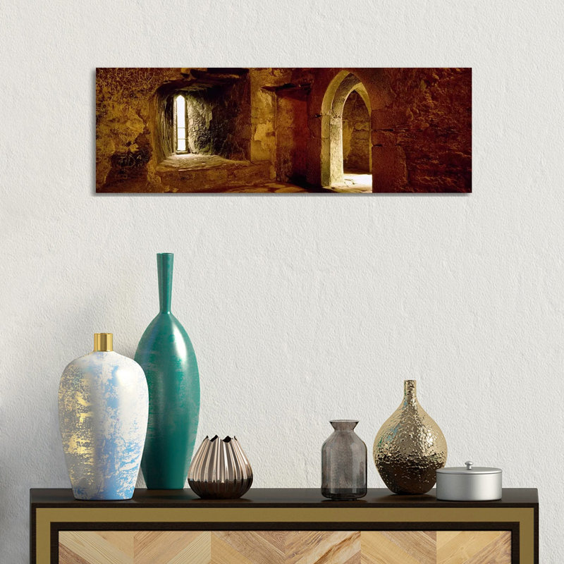Interiors of a Castle, Blarney Castle, Blarney 1 Piece Wrapped Canvas Panoramic Wall Art, 30.48 cm H x 91.44 cm W x 1.91 cm D