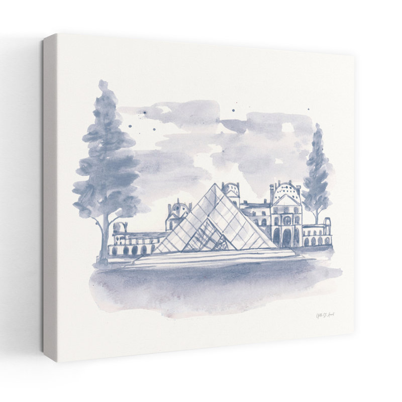 The Louvre Contemporary Art, 18" H x 18" W