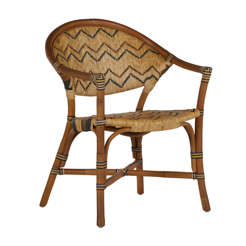 Emmett Brown Rattan and Cane Arm Chair