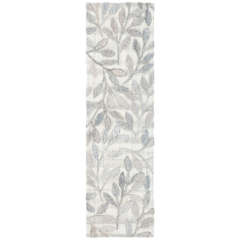 Esmantas Hand Tufted Performance Floral Rug, Runner 2'3" x 8'