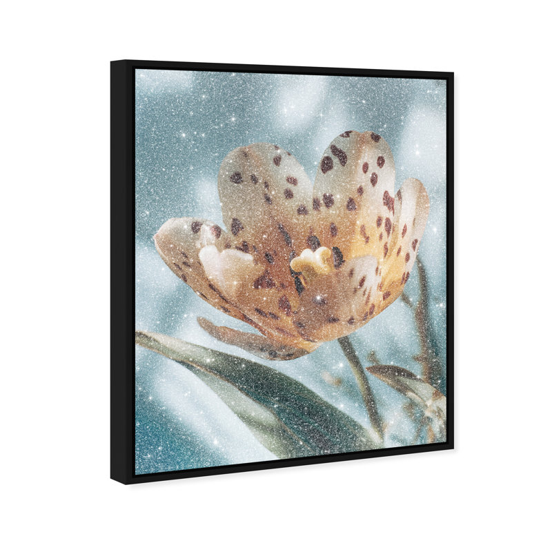 Dapple Bloom II Floral & Botanical Canvas Print by Oliver Gal, Black Frame, 16 x 20, 21"H x 25"W, Black Floater Frame